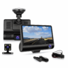 Dashcam Voiture Triple Objectif 1080P HD avec G-Sensor - DVR